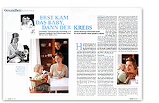 woman08/2007 Erst kam das Baby, dann kam der Krebs